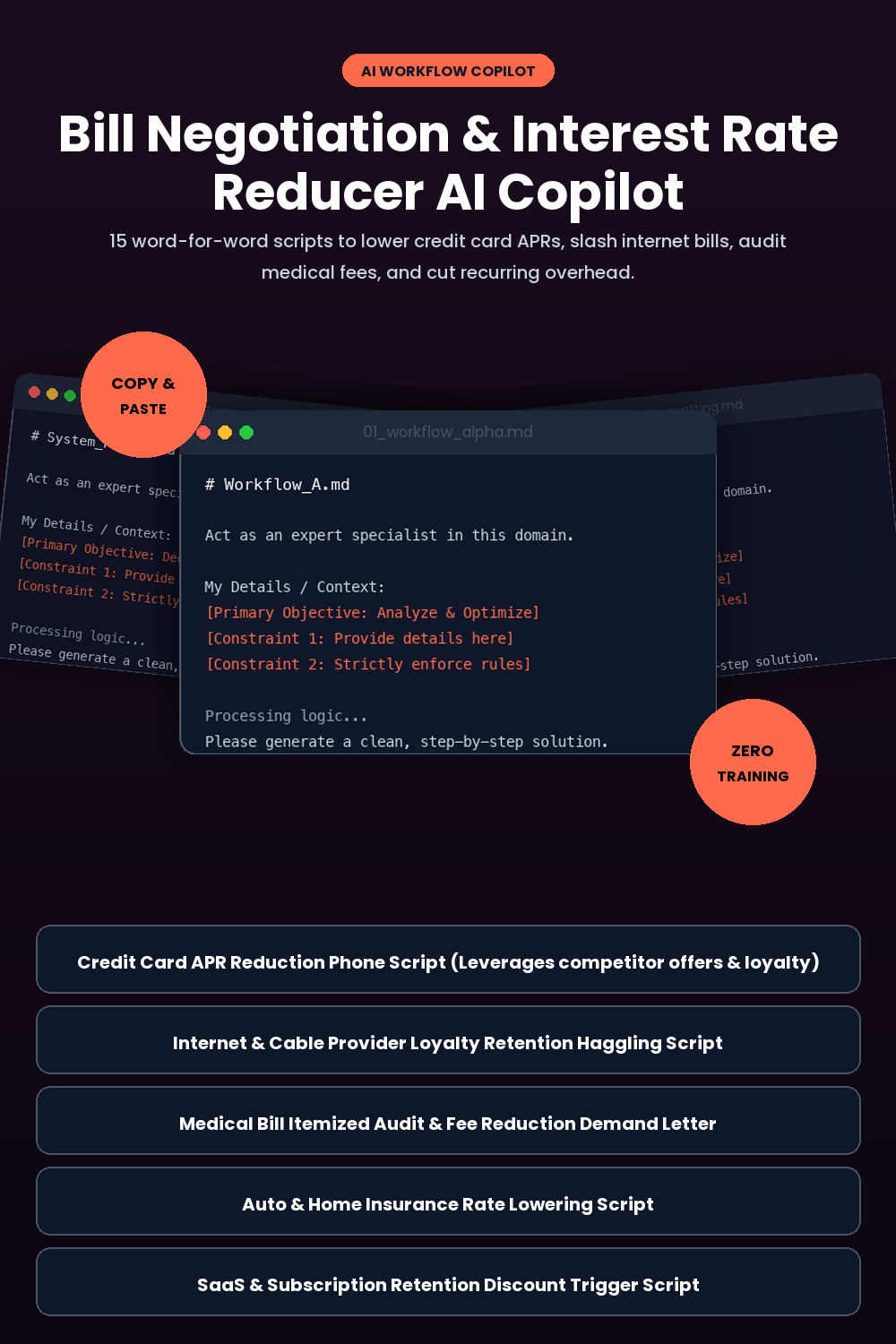 Bill Negotiation & Interest Rate Reducer AI Copilot